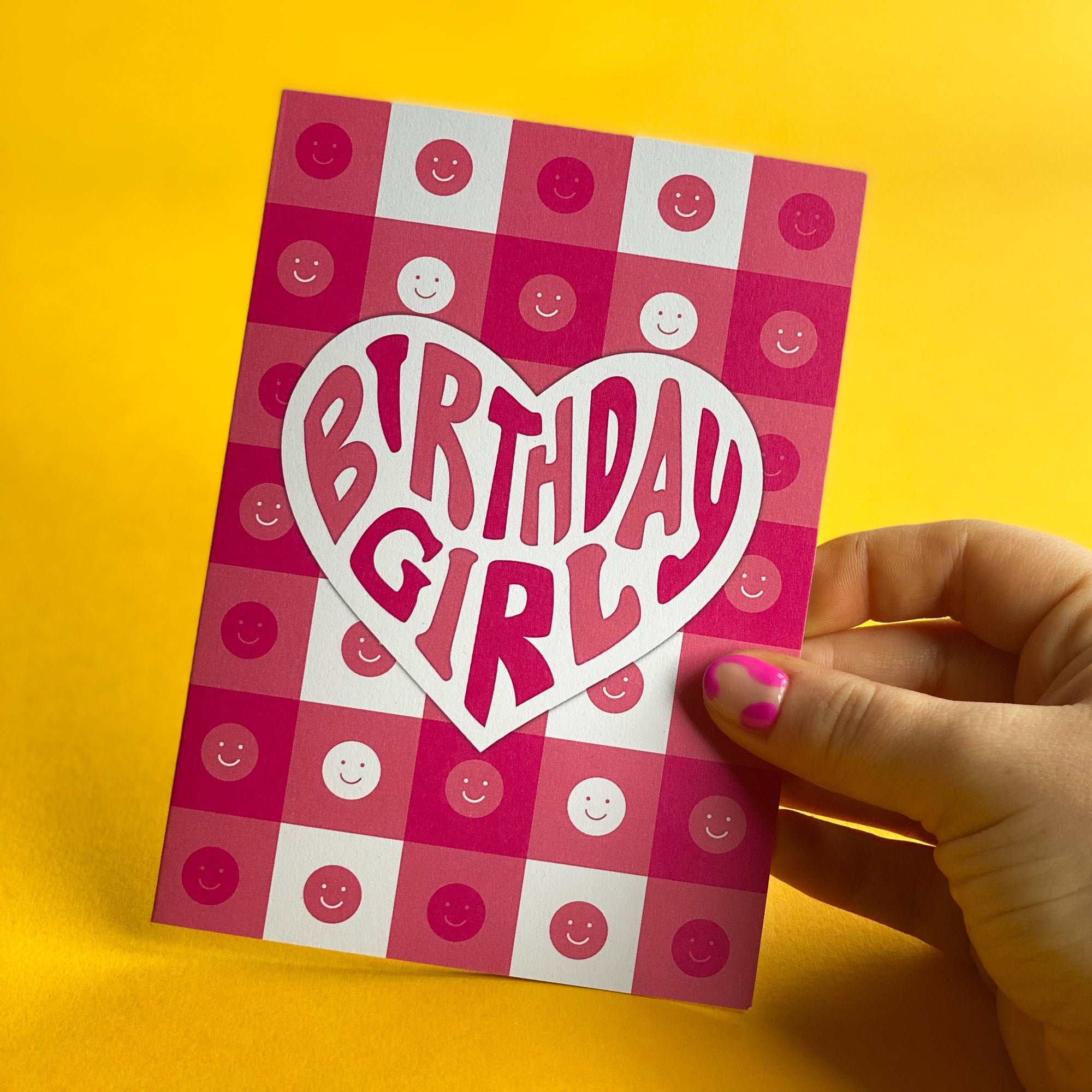 Smiley 'Birthday Girl' Card