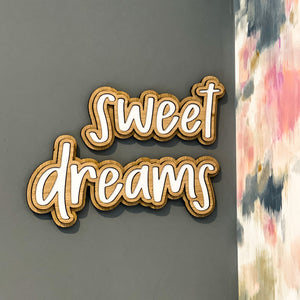 Small Layered Sign with Personalised Word - Fun Font